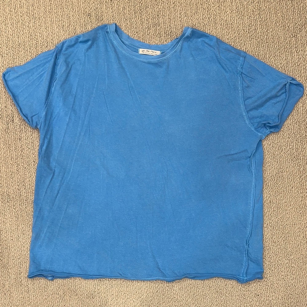 We The Free Blue Short Sleeve Tee